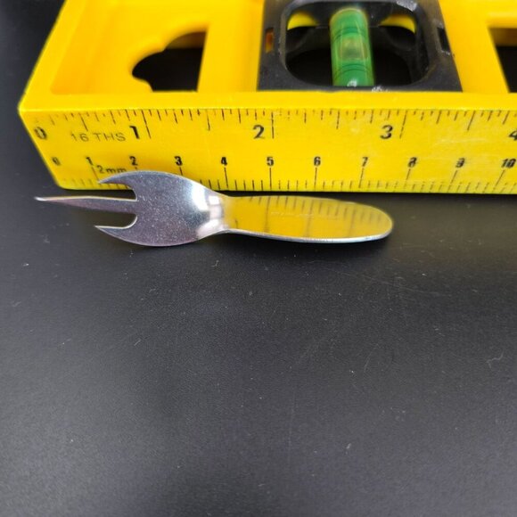 8-Pc Vintage 3" Stainless Steel Cocktail Appetizer 3 Prong Sporks Made In USA - Picture 4 of 4